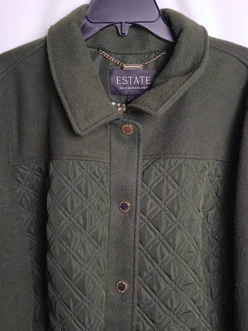 Isaac Mizrahi Live! Estate Quilted Jacket with Lining for Women Green - 2XL - Picture 2 of 8